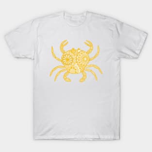 Mandala Crab (yellow and white) T-Shirt